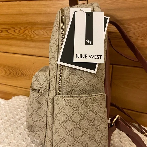 NWT NINE WEST medium Dome Logo Backpack - Picture 10 of 12